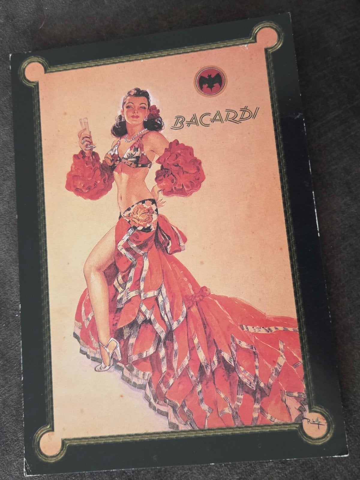 Bacardi Pin-up Girl Ansichtkaart - Hemingway's Favourite, Verzenden