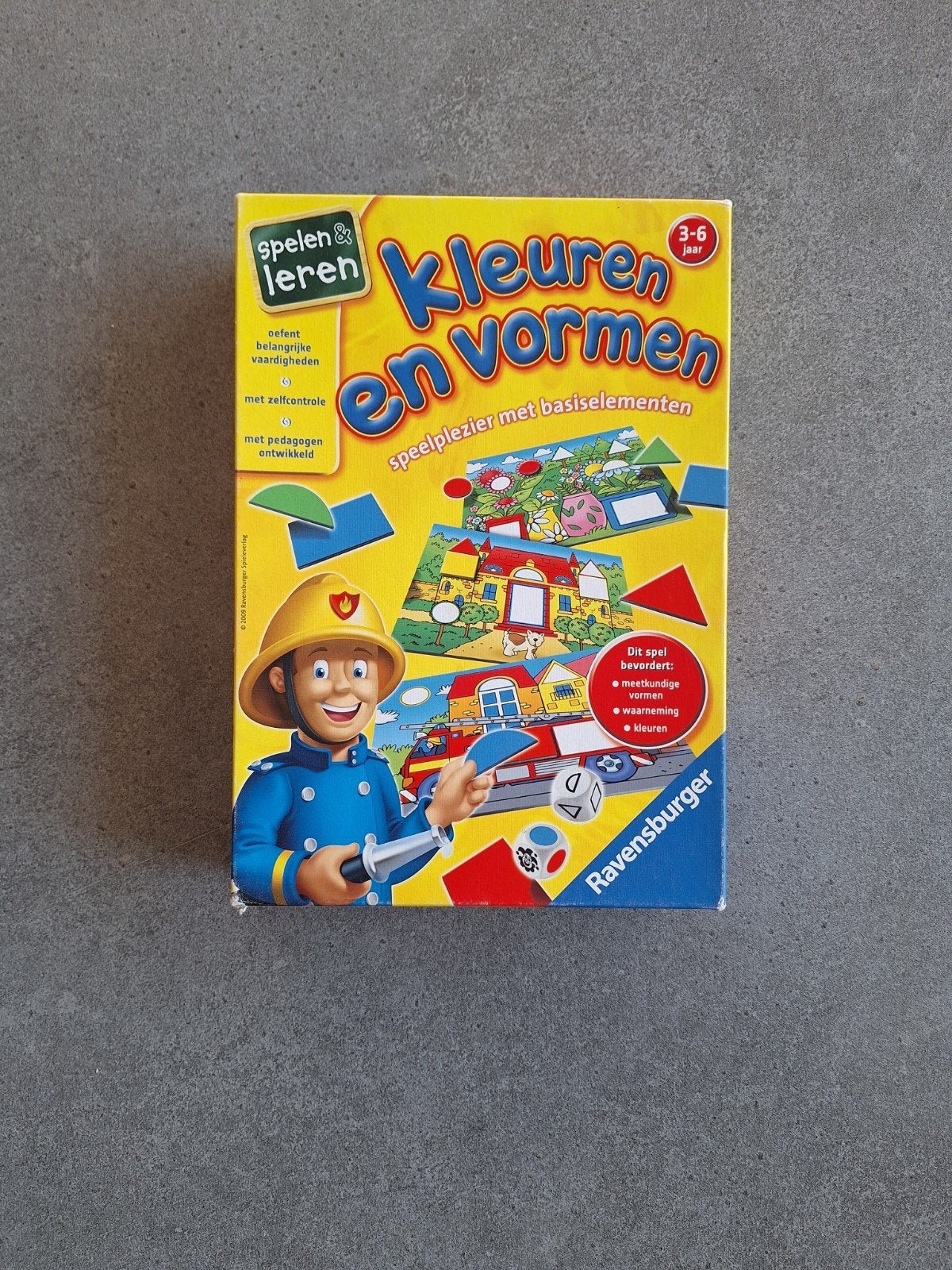 ravensburger bordpel kleuren en vormen brandweerman sam, Een of twee spelers, Ophalen of Verzenden, Zo goed als nieuw, Ravensburger