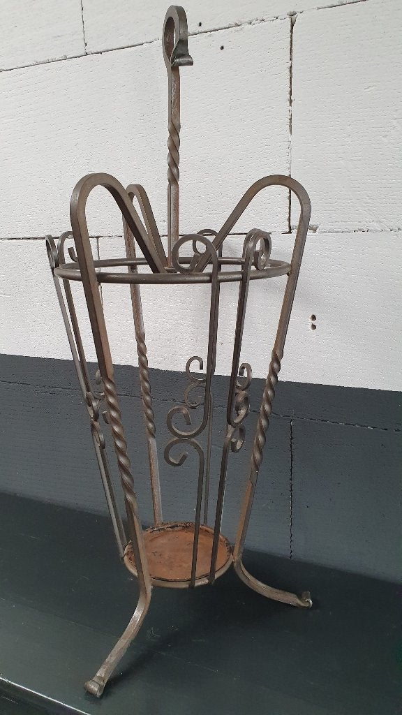 Brocante paraplubak van gietijzer. 70 cm hoog. S23, Tweedehands verkoop, Tweedehands verkoop, Gebruikt, Ophalen of Verzenden
