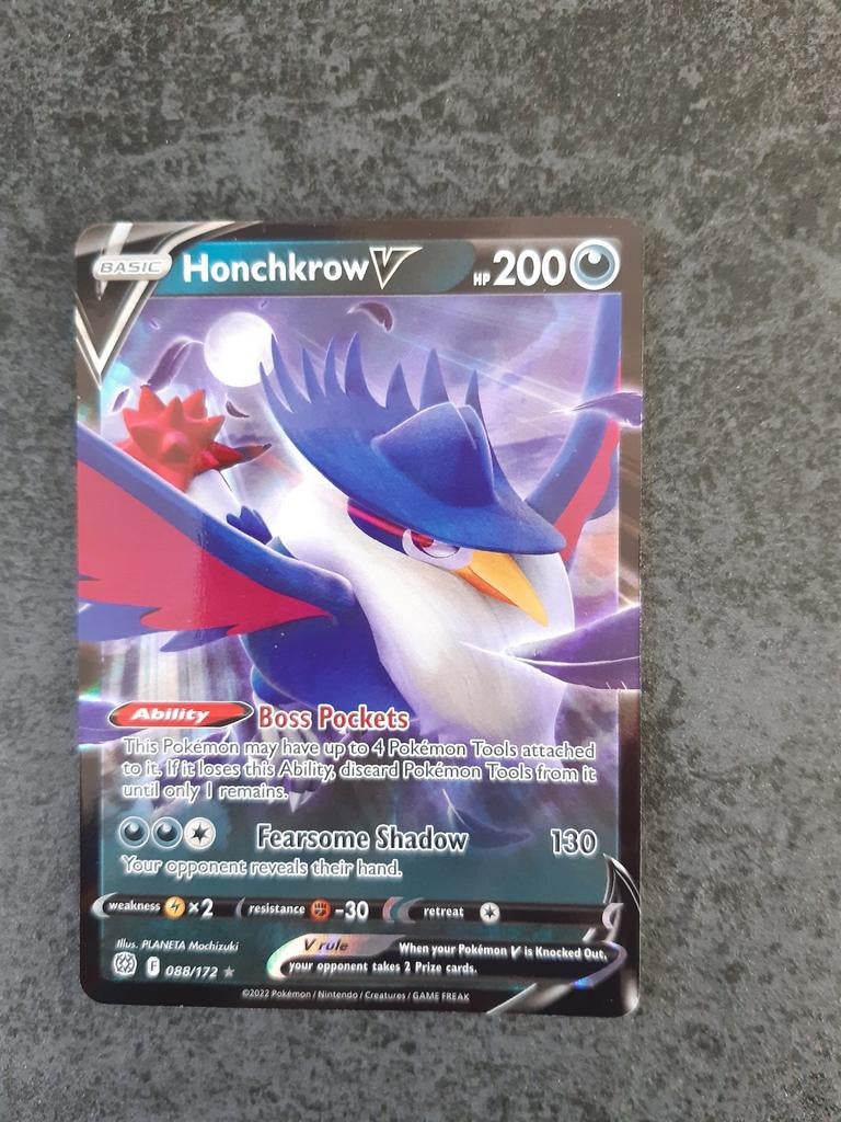 Honchkrow V Pokémon Kaart - 086/172, Ophalen, Nieuw, Losse kaart