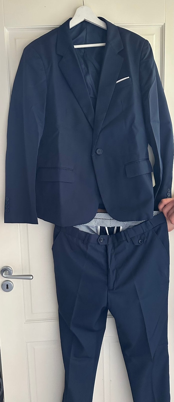 Blauw heren pak / kostuum, Ophalen of Verzenden, Nieuw, Maat 48/50 (M), Blauw