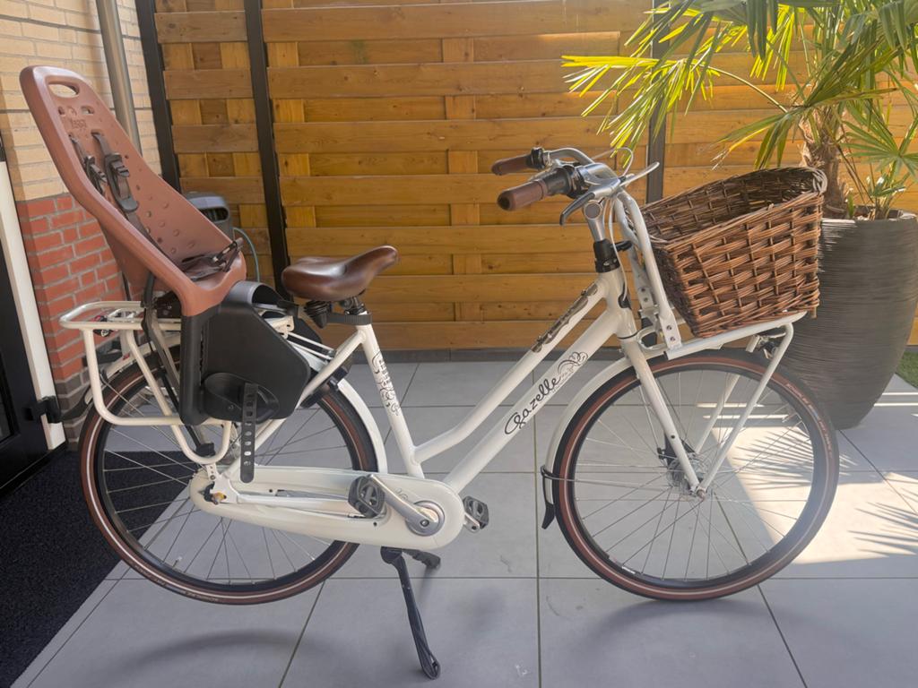 Gazelle Miss Grace met Yepp kinderzitje., Ophalen, 53 tot 56 cm, Versnellingen, Zo goed als nieuw