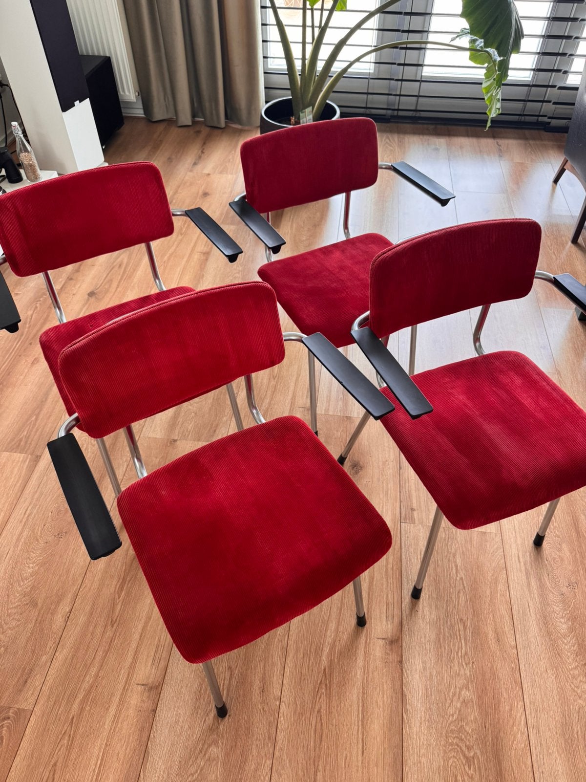 4 buisframe stoelen van Gispen Andre Cordemeyer, Huis en Inrichting, Ophalen, Gebruikt, Vier