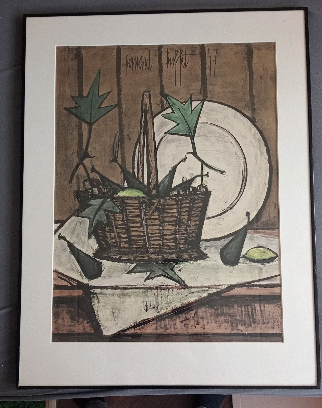 Bernard Buffet lithografie Stilleven 1957, Antiek en Kunst, Ophalen of Verzenden