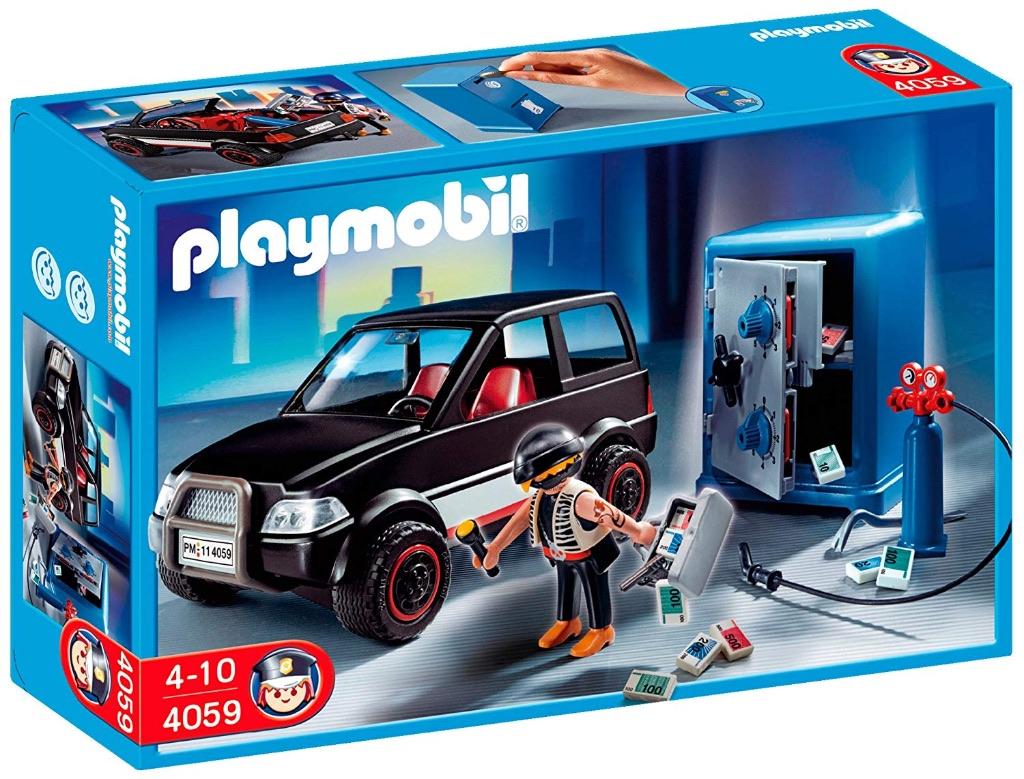 Playmobil 4059 Bankrover inbreker met vlucht auto, Ophalen, Zo goed als nieuw, Complete set