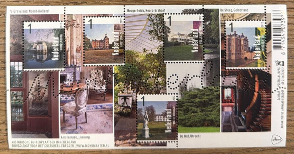 Postzegels pf. Historische buitenplaatsen in Nederland., Ophalen of Verzenden, Na 1940, Postfris