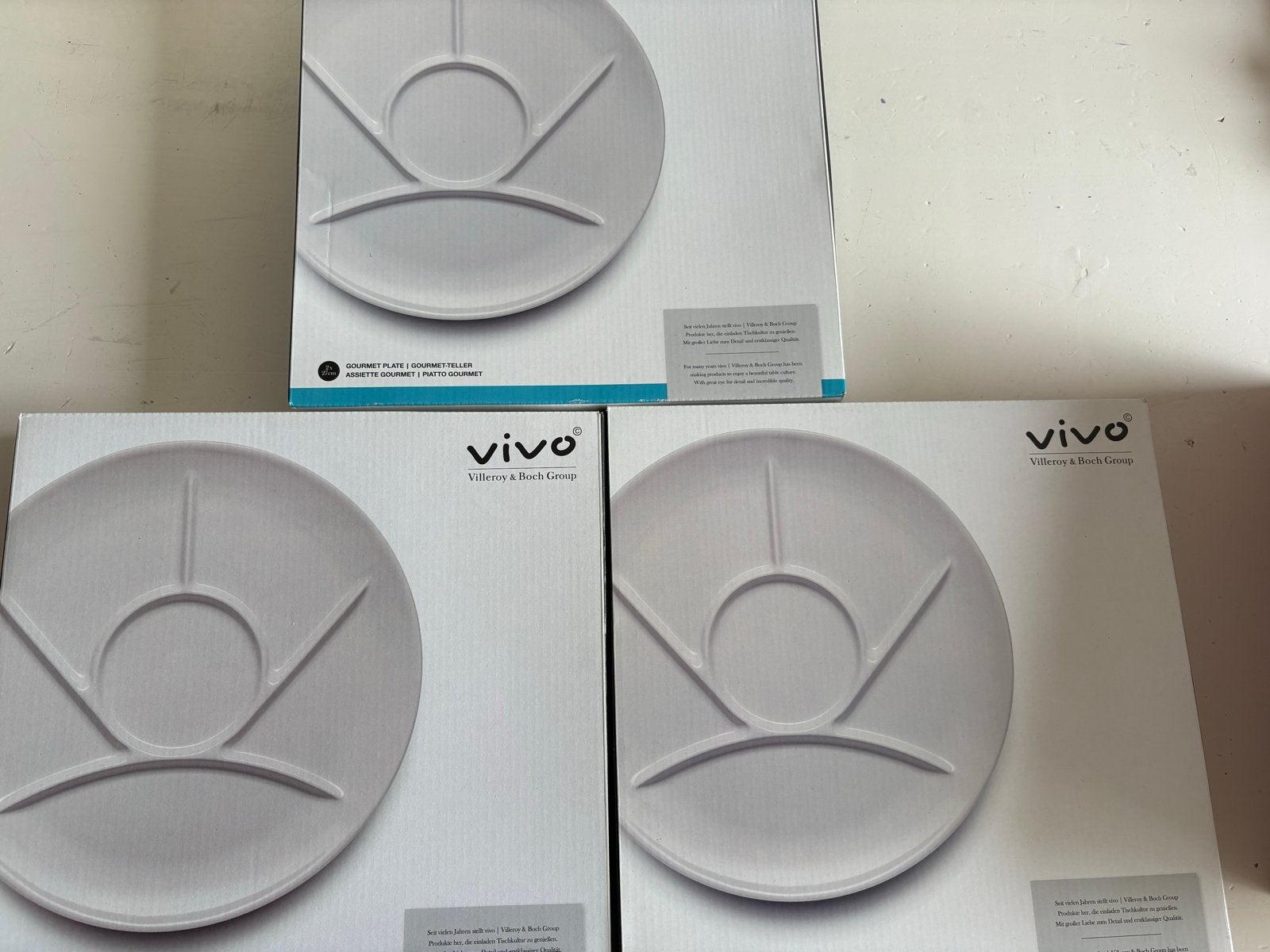 Vivo Villeroy & Boch Gourmet Borden (3 stuks), Nieuw, Ophalen of Verzenden, Bord(en), Effen