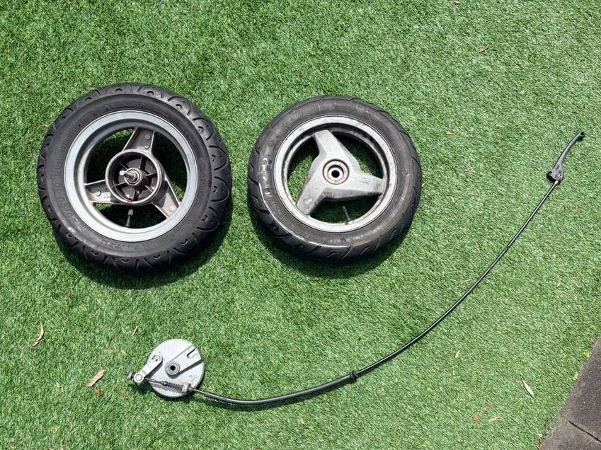 bandenset met trommelrem, Ophalen of Verzenden, Zo goed als nieuw, Overige typen