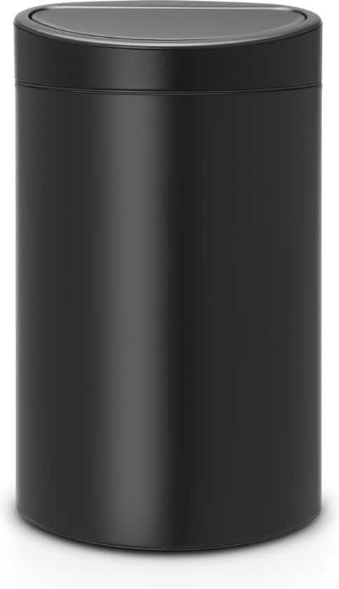 Brabantia Touch Bin Prullenbak - 40 liter - Matt Black, Huis en Inrichting, Triple J Online, Info@triplejonline.nl, De Spinnekop 9