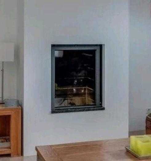 STUV Houtkachel 2165 liftdeur, glas met barst moet vervangen, Ophalen of Verzenden, Zo goed als nieuw, Inbouwhaard, Houthaard