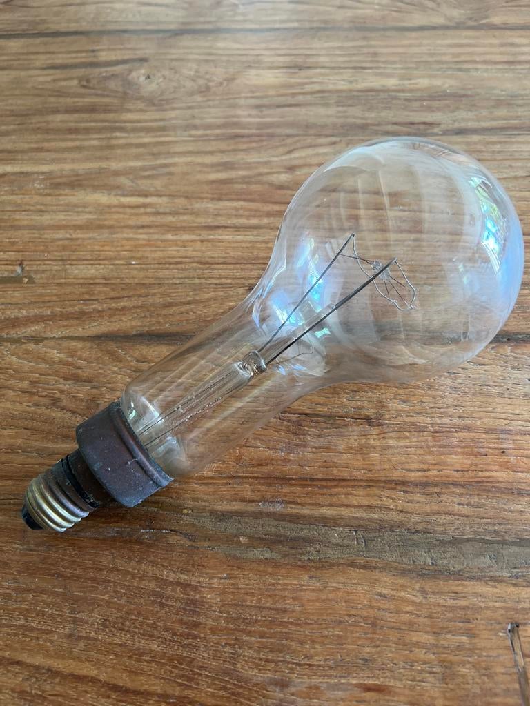 Vintage Edison gloeilamp - filamentlamp, Antiek en Kunst, Ophalen of Verzenden