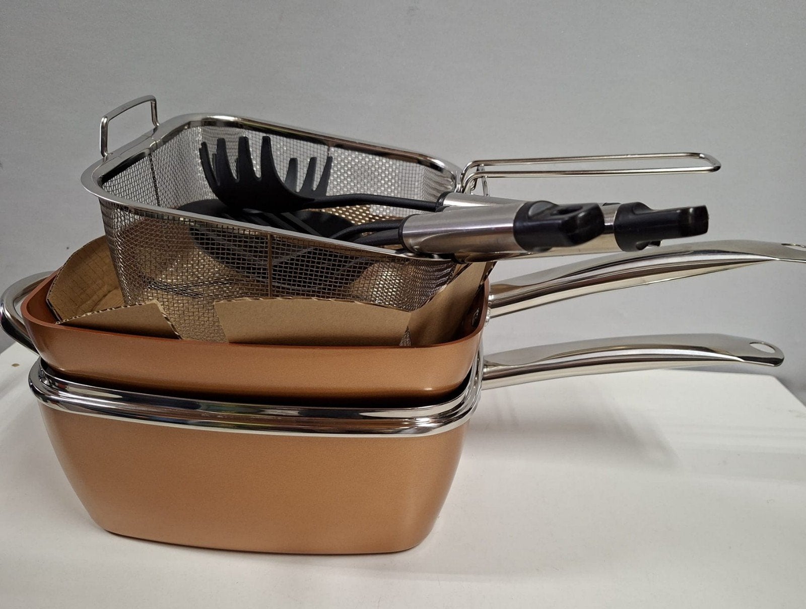 Copper Chef Pannenset - Nieuw zonder doos., Overige materialen, Met deksel, Carolinasoutlet@hotmail.com, Nieuw