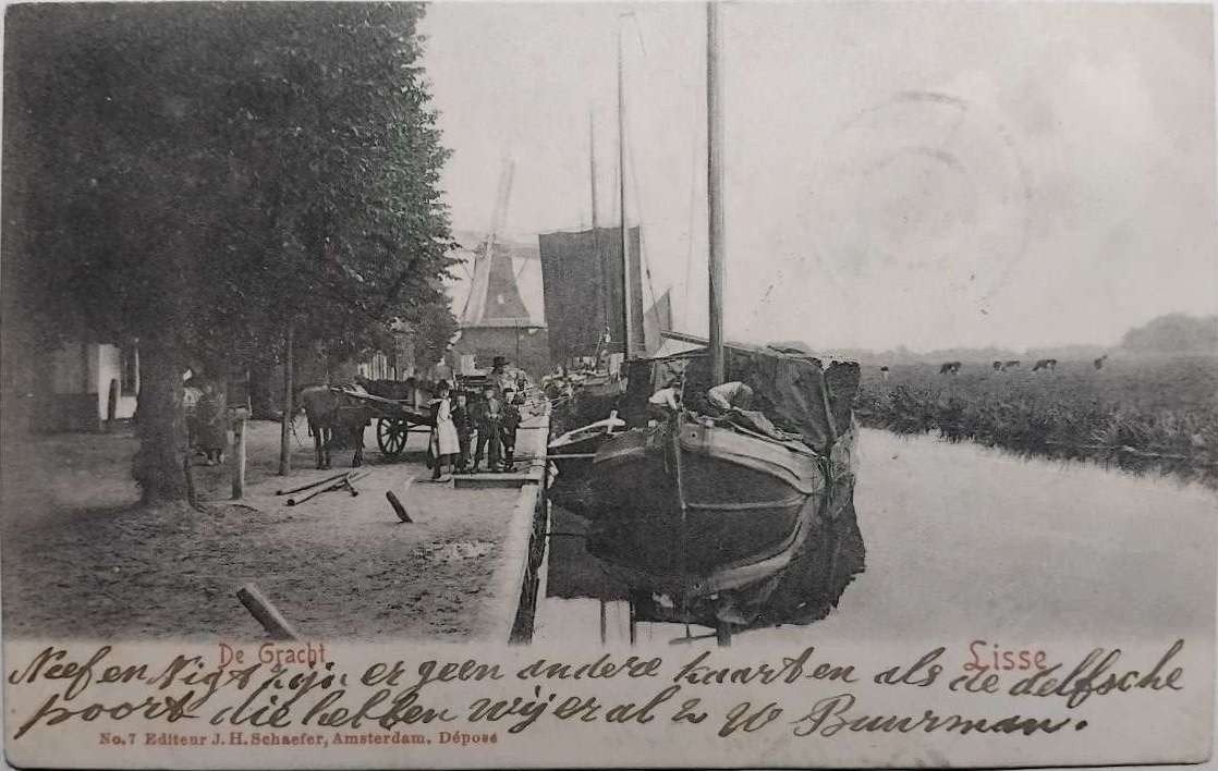 Lisse De Gracht (Zuid-Holland) 1902 | Uitg. J.H. Schaefer, Ophalen of Verzenden, Voor 1920, Gelopen, Zuid-Holland