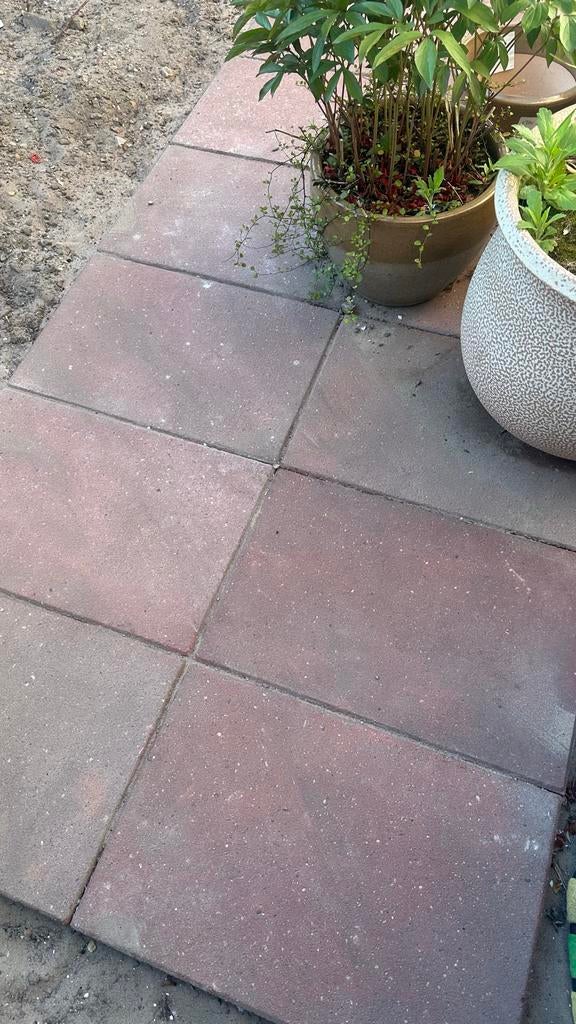 GRATIS: tegels 40x60cm - 32 stuks, Tuin en Terras, Tegels en Klinkers, Ophalen, Gebruikt, 5 tot 10 m², Beton