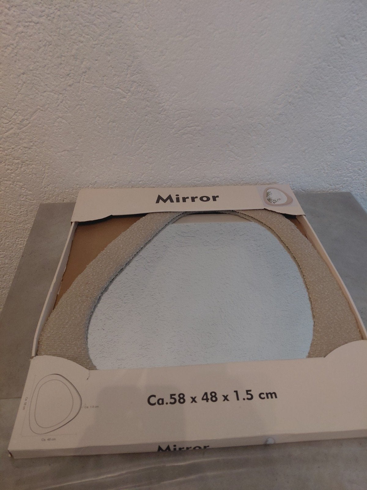 spiegel, ovaal, 58x48 cm, Ophalen, Nieuw, Minder dan 100 cm, Overige vormen