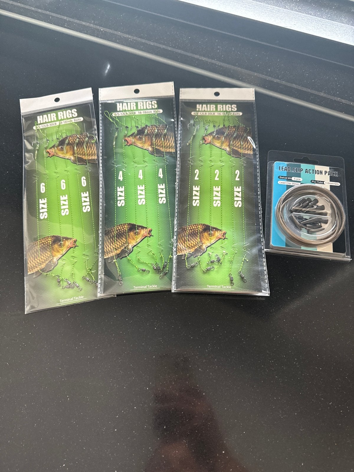 Nieuwe onderlijnen (maten 2,4,6) en lead clip pack, Watersport en Boten, Ophalen of Verzenden, Nieuw, Overige typen