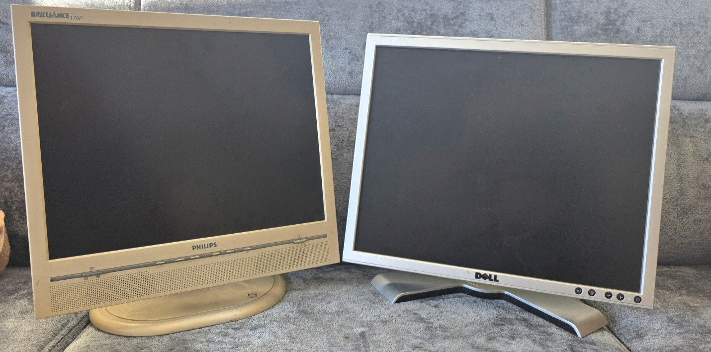 Dell 1908FP 19 inch Philips Brilliance 170P6tor 17 inch, Computers en Software, Monitoren, Gebruikt, 60 Hz of minder, DVI, VGA