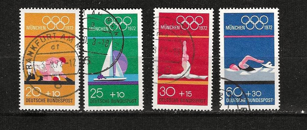 BRD 719-722, Ophalen of Verzenden, BRD, Gestempeld
