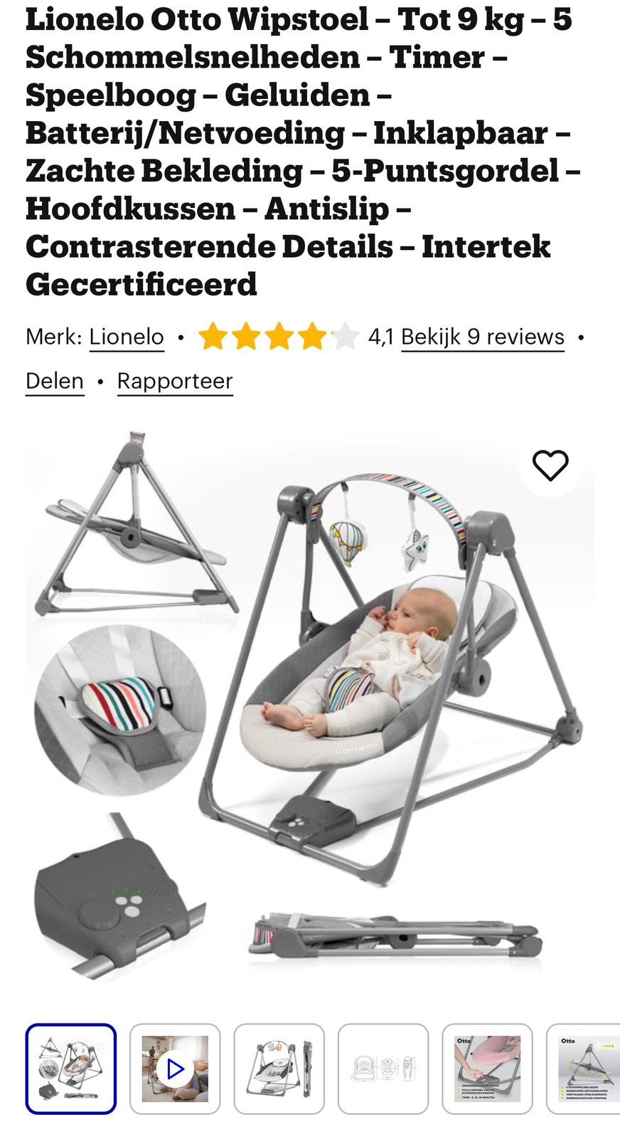 Baby Schommel, Kinderen en Baby's, Ophalen, Zo goed als nieuw