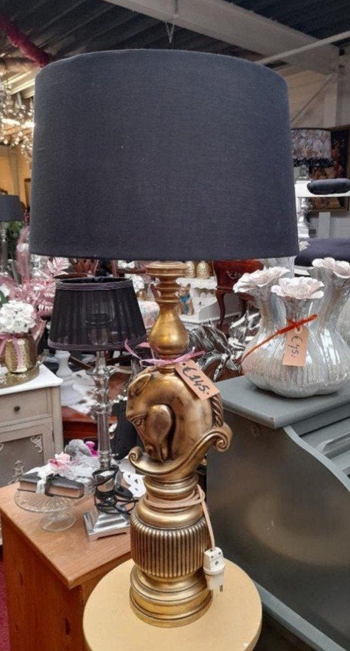 Antieke lamp ca 65 cm hoog van knudt, Huis en Inrichting, Lampen | Tafellampen, Zo goed als nieuw, Ophalen