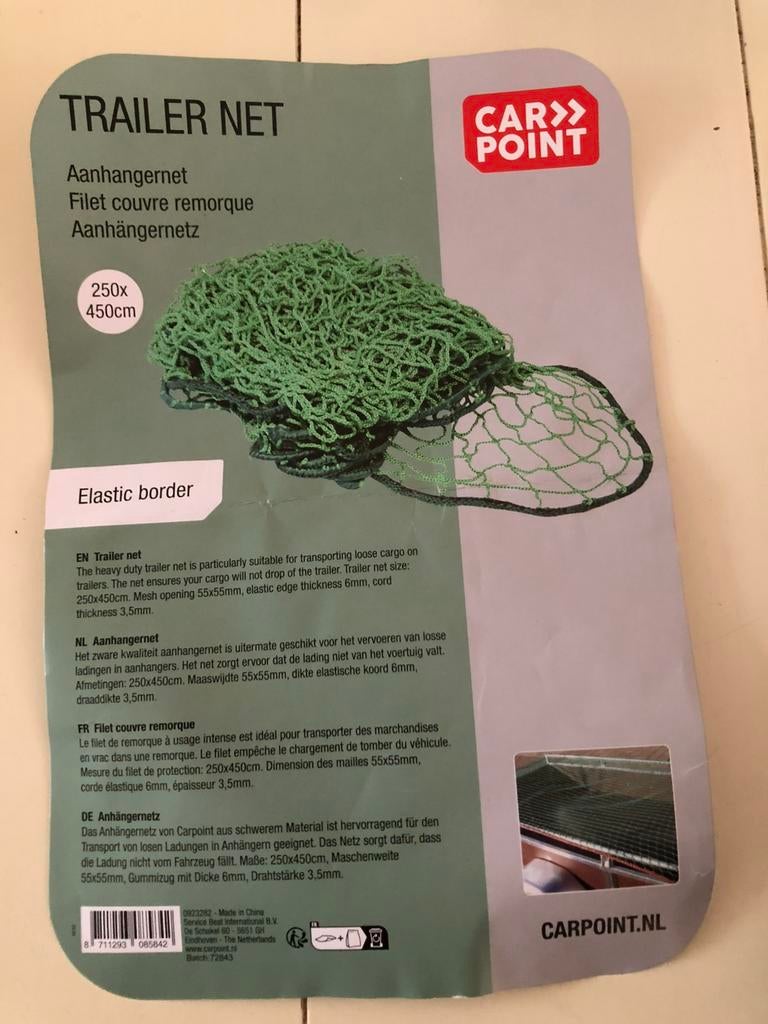 Aanhanger net 250 cm x 450 cm, Ophalen, Zo goed als nieuw