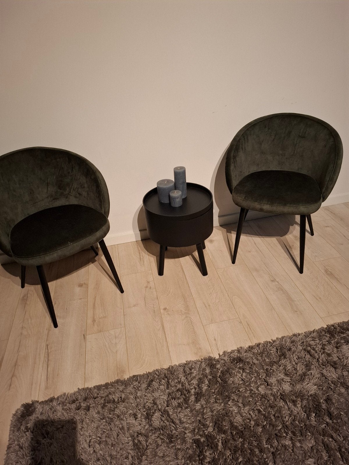 Twee comfortabele fluwelen stoelen - Donkergroen, Ophalen, Modern, Comfortabel, Twee, Overige kleuren