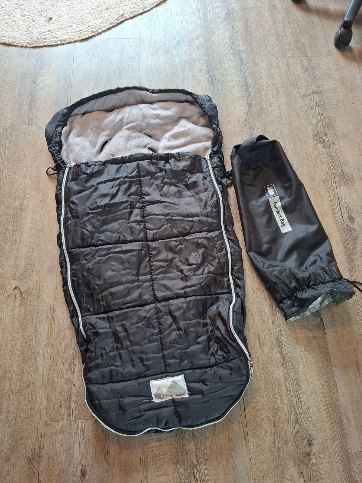 Jollein Combi Bag Dellux voetenzak zwart, Ophalen