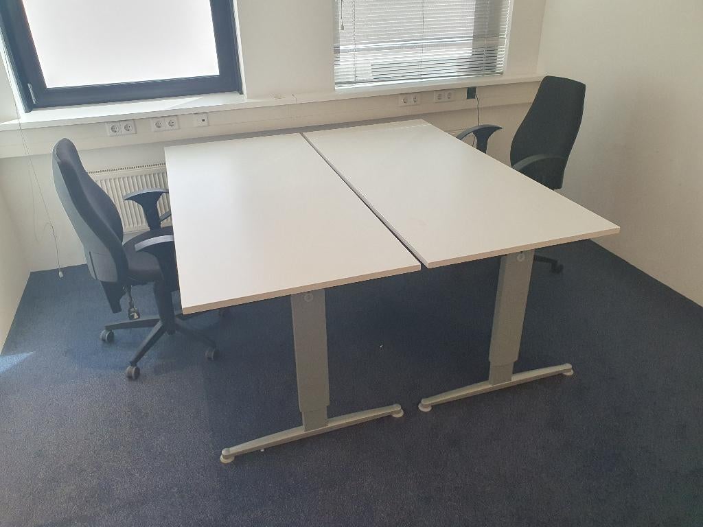 Aspa bureau met 180x80 wit blad zgan ( 6 beschikbaar ), Huis en Inrichting, Bureaus, Postbus, 180 cm, In hoogte verstelbaar, Ophalen of Verzenden