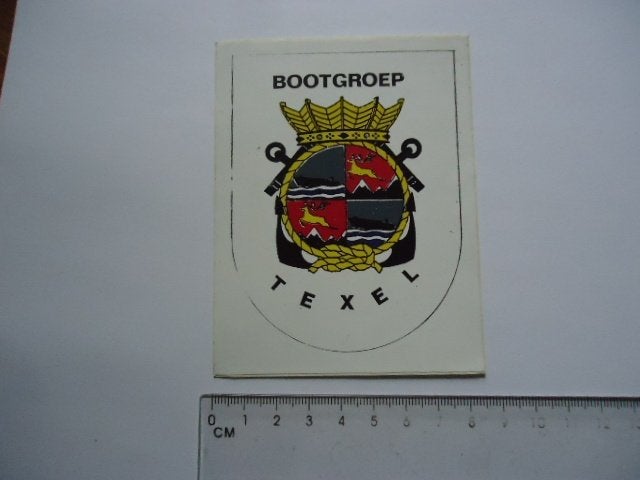 sticker oud TEXEL bootgroep pont boot schip veerdienst, Verzenden, Zo goed als nieuw, Bedrijf of Vereniging