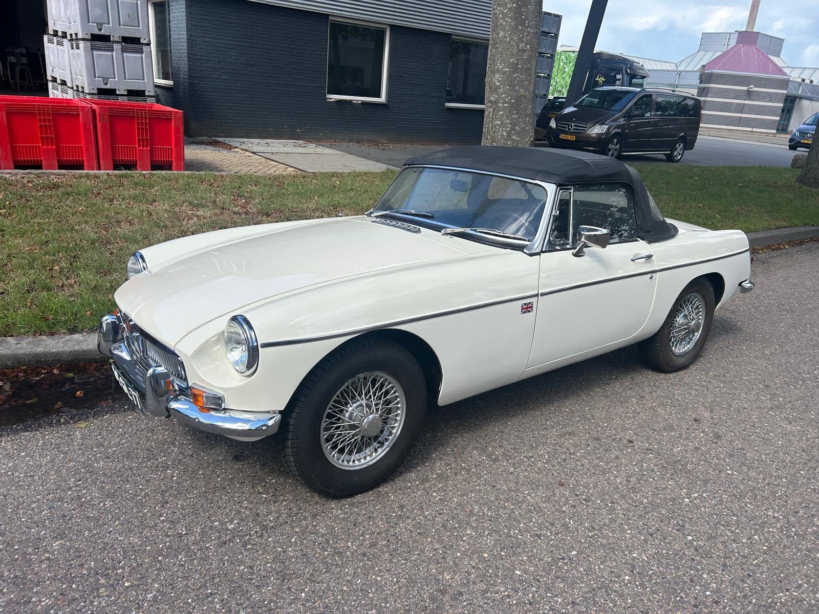 MG *b*b 1.8 1965 Grijs, Auto's, MG, Zwart, Cabriolet, Origineel Nederlands, Handgeschakeld