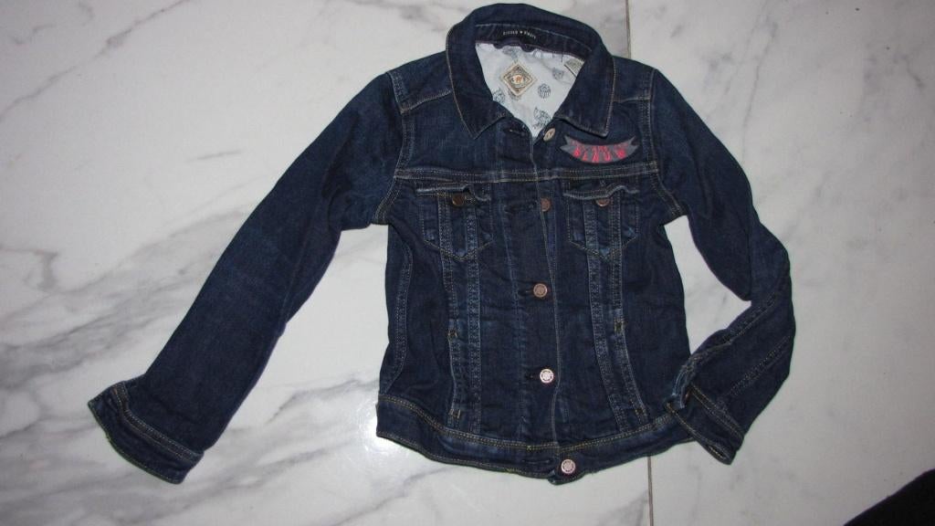 116 SCOTCH & SODA jeansjack, Ophalen of Verzenden, Zo goed als nieuw, Meisje, Jas