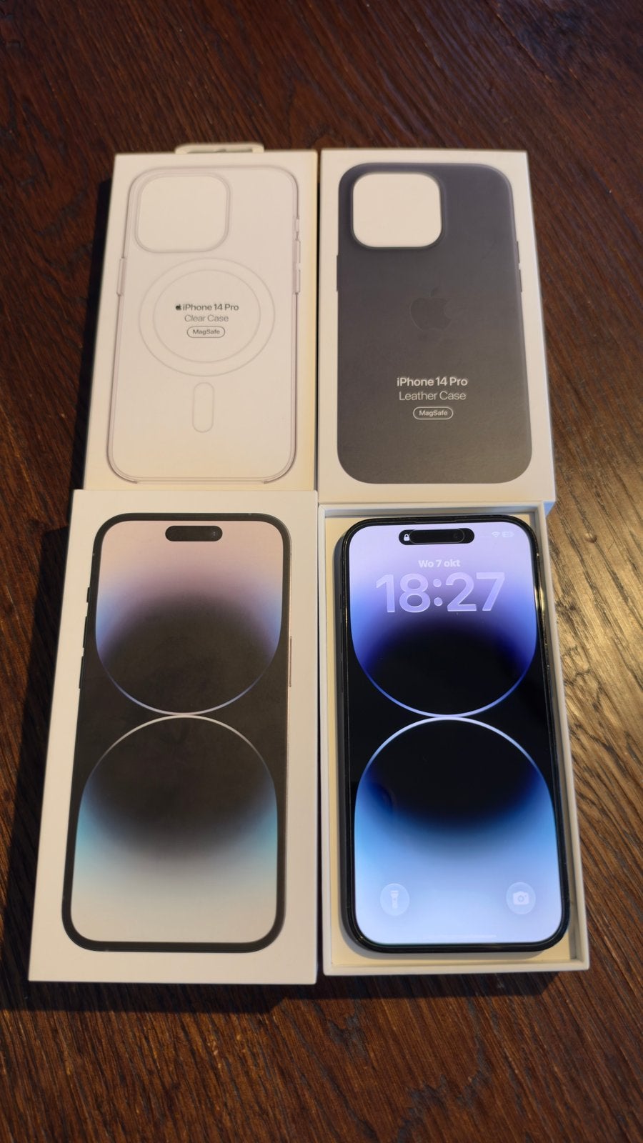 iPhone 14 Pro 128GB + 2 Apple hoesjes