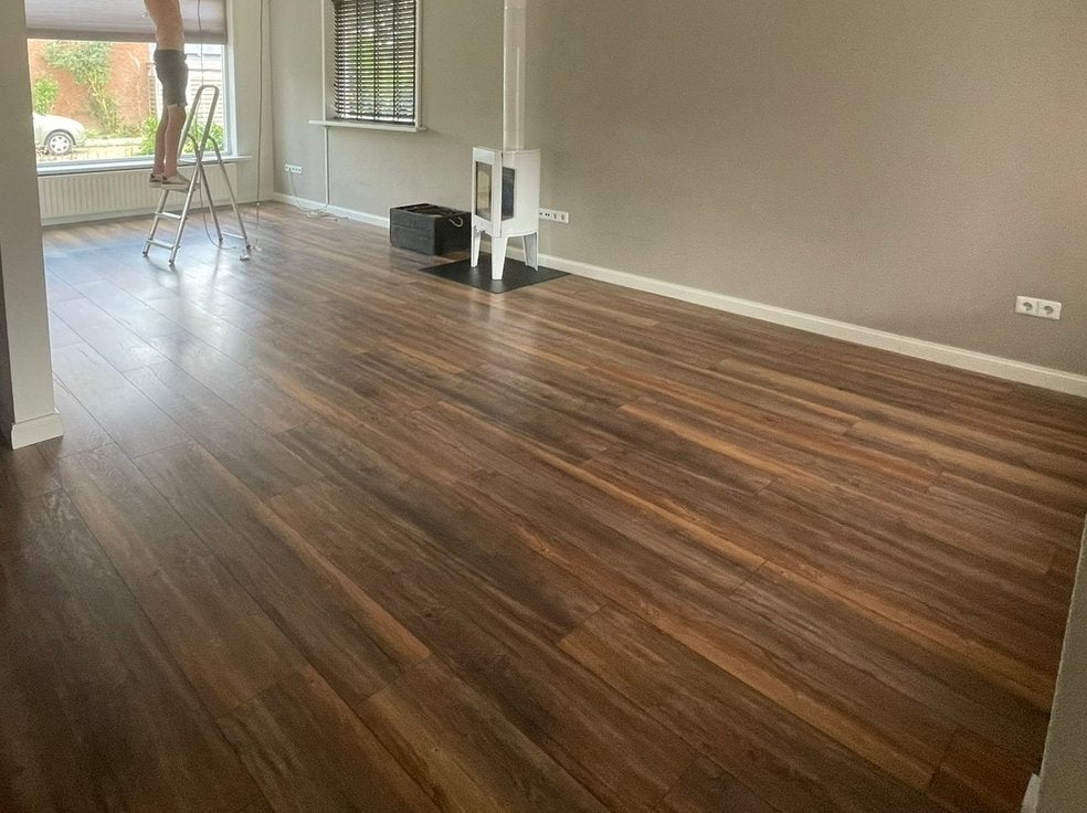 45m2 laminaat, Ophalen, 50 tot 150 cm, Zo goed als nieuw, 10 m² of meer