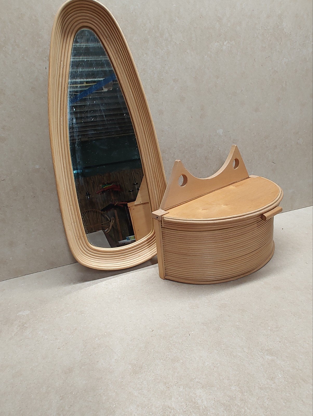 Spiegel set(Pieter van Gelder ), Minder dan 50 cm, Gebruikt, Ophalen of Verzenden, X