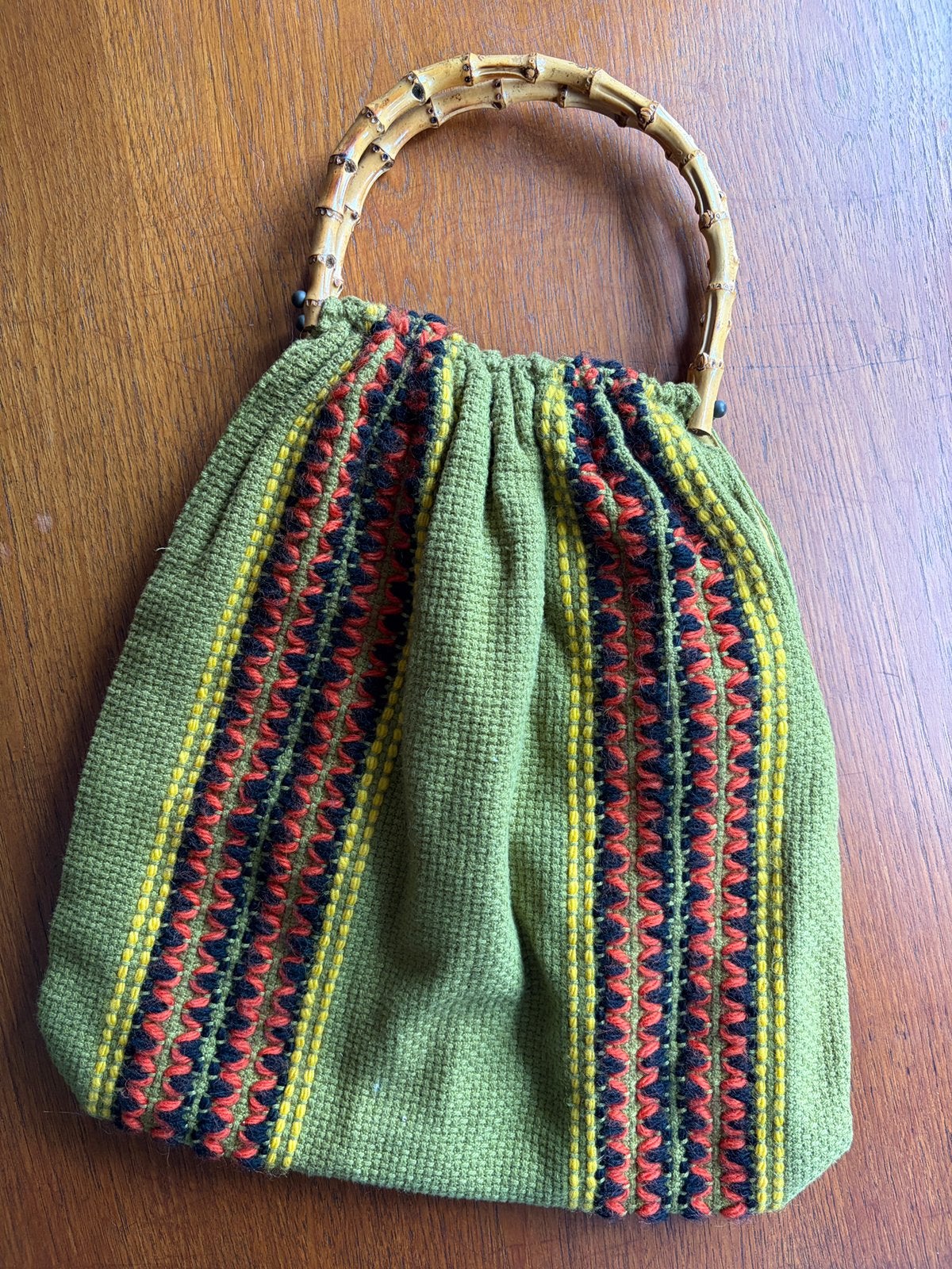 Vintage | Handtas, Ophalen of Verzenden, Gebruikt, Groen, Handtas