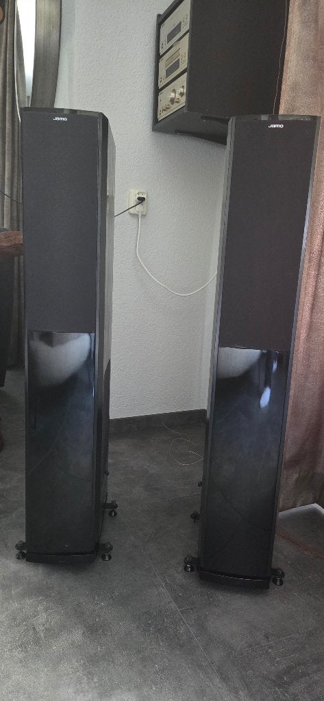 Jamo S606 luidsprekers, Audio, Tv en Foto, Vloerstaande luidspreker, Gebruikt, Inclusief kabels, Jamo