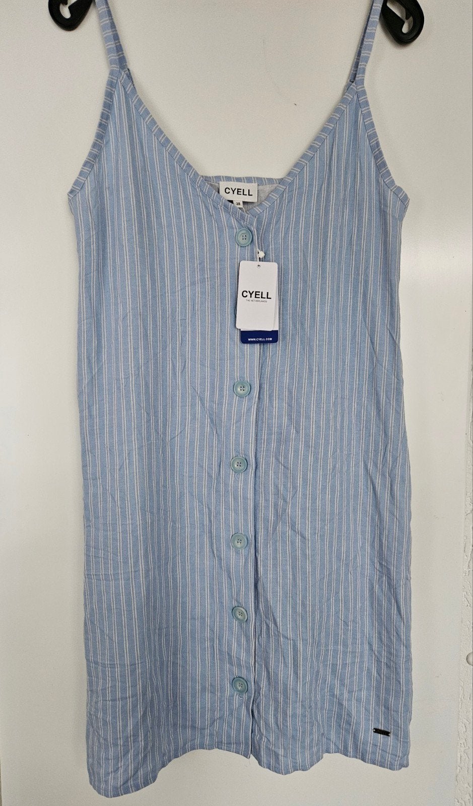 Cyell gestreepte zomerjurk - Nieuw met kaartje, Maat 38/40 (M), Blauw, Nieuw, Ophalen of Verzenden