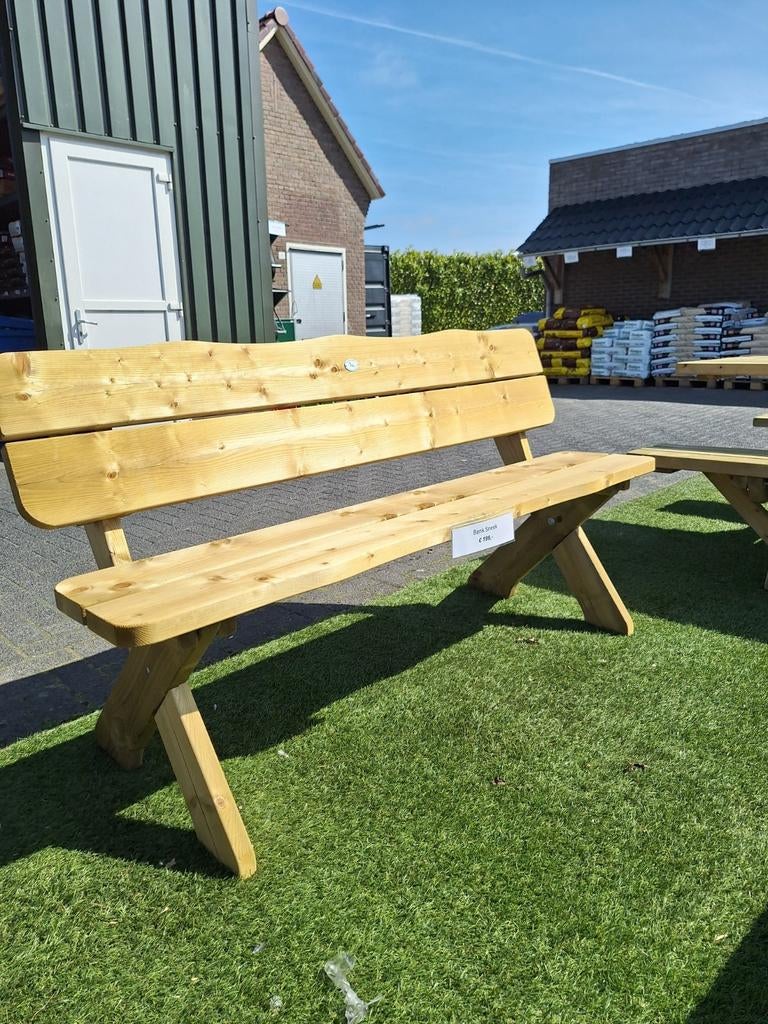 Bank Sneek, 120cm en 170cm, Tuin en Terras, Ophalen, Nieuw, Hout