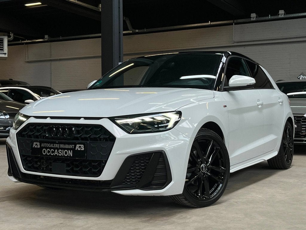 Audi A1 Sportback 35 TFSI S-line Automaat/Sfeerverl/Carplay/, 150 pk, Leder en Stof, Wit, Origineel Nederlands