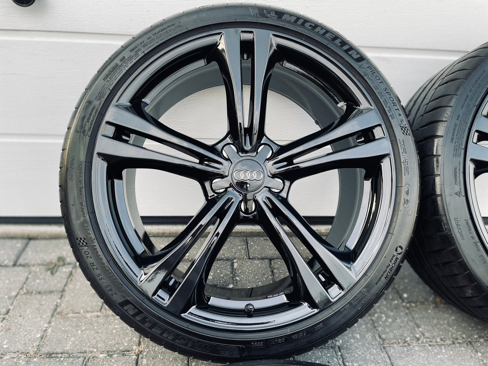 20 Inch Zwart Originele Audi A4 A6 Velgen 245/35/20 5x112, Auto-onderdelen, Banden en Velgen, 245 mm, Banden en Velgen, Ophalen of Verzenden