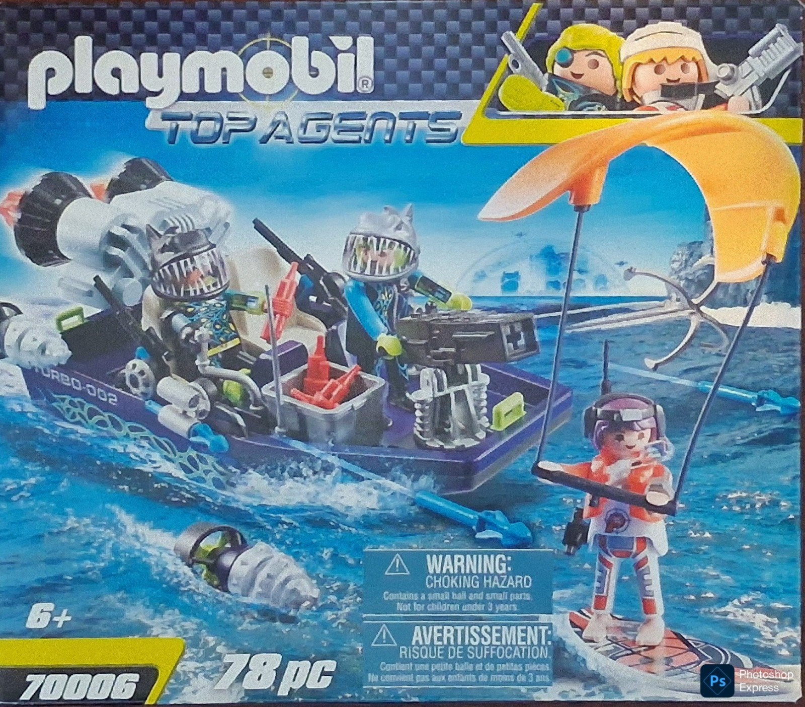 Top Agents TEAM S.H.A.R.K. Harpoenboot 70006, Ophalen of Verzenden, Zo goed als nieuw, Complete set