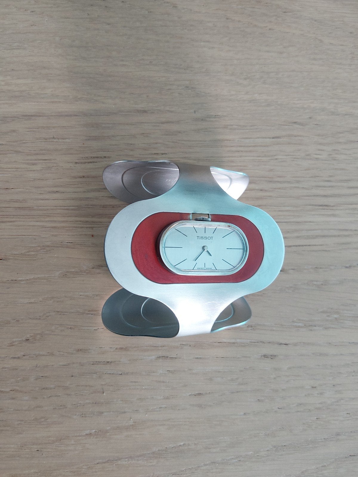 Tissot "Slave" Polshorloge - Uniek Design, Overige merken, Staal, Gebruikt, Staal