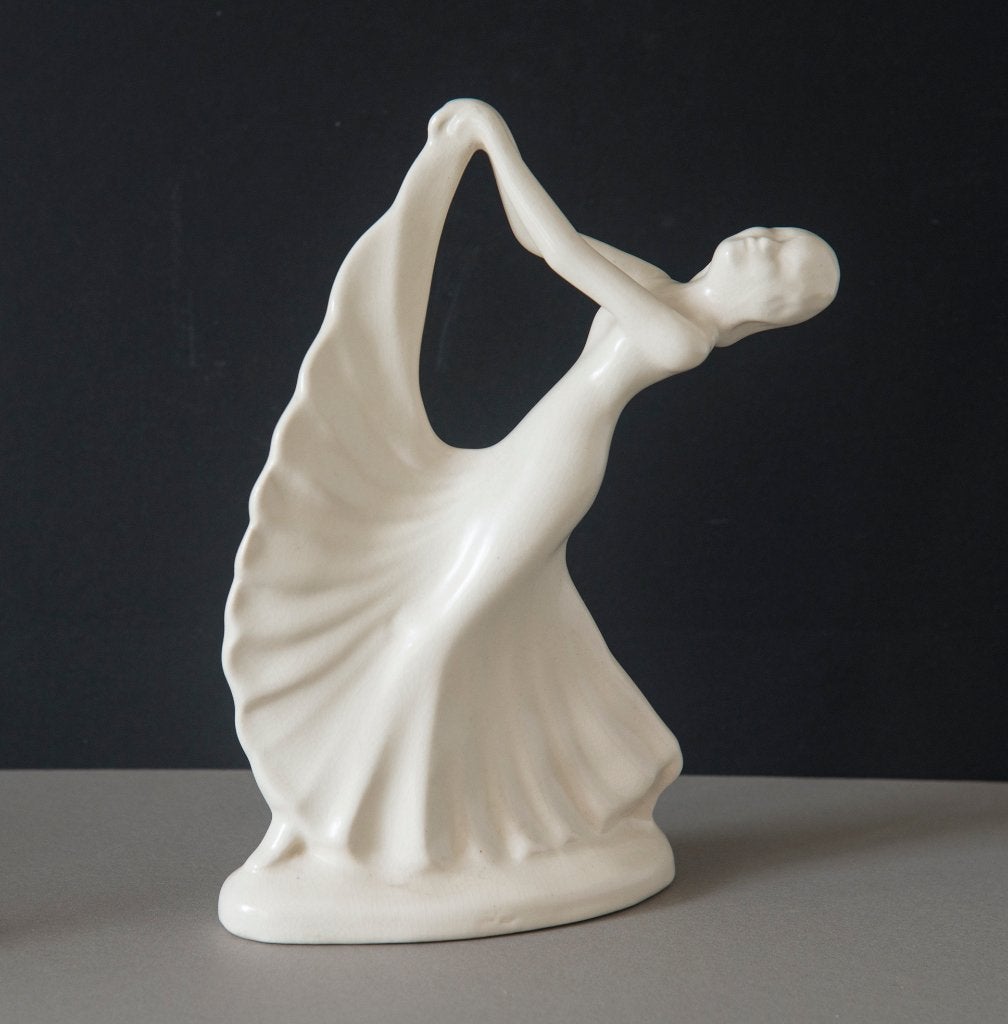 Zuid-holland plateel Eta Lempke danseres, Minder dan 20 cm, Art deco, Ophalen of Verzenden, Steen of Keramiek
