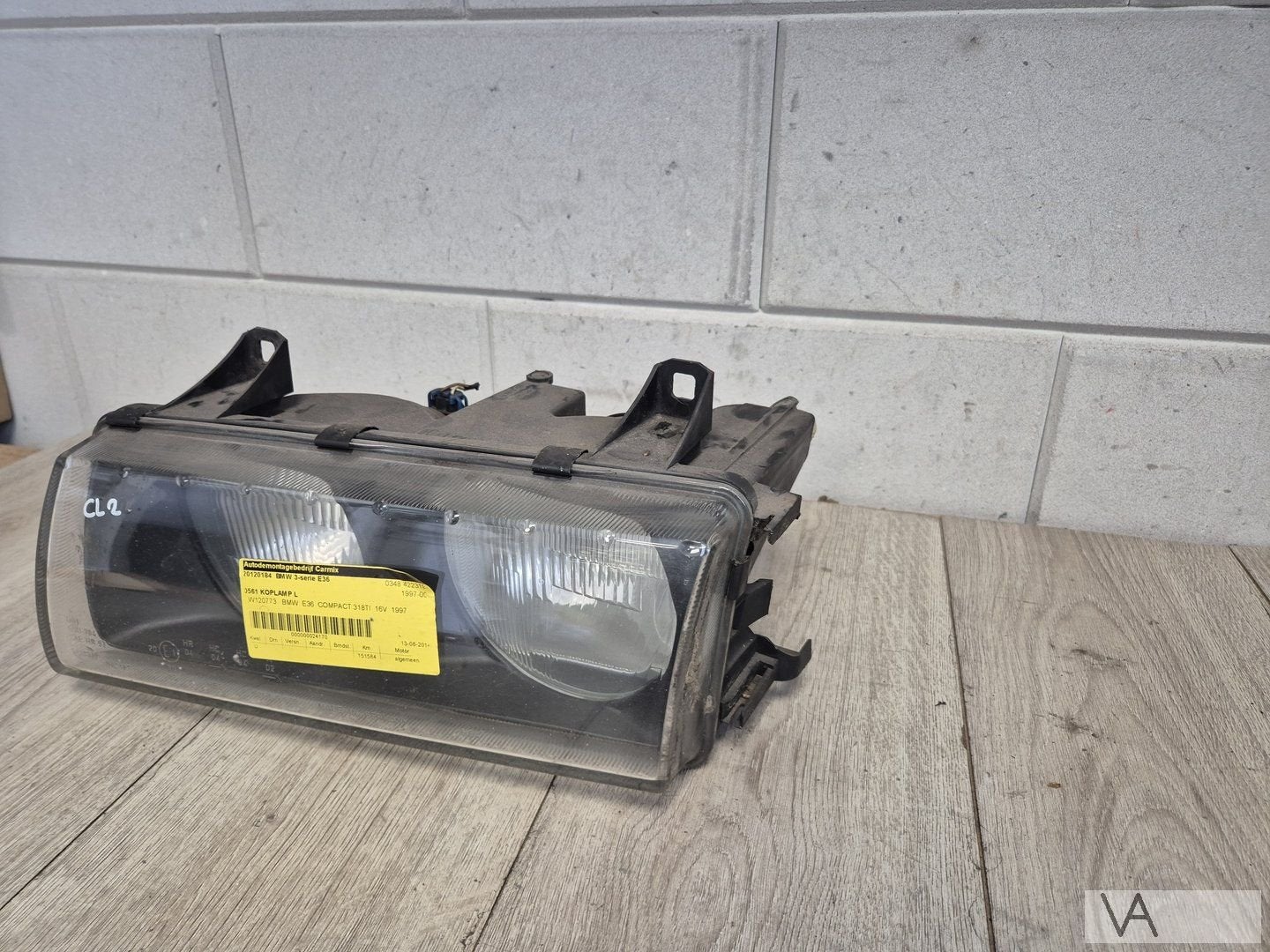 Koplamp links van BMW 3 serie E36 1990 - 1998 Hella compact, Gebruikt, -, -, Ophalen of Verzenden