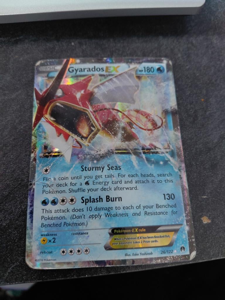 Gyarados EX - 26/122 uit 2016, Ophalen of Verzenden, Gebruikt, Losse kaart, Foil