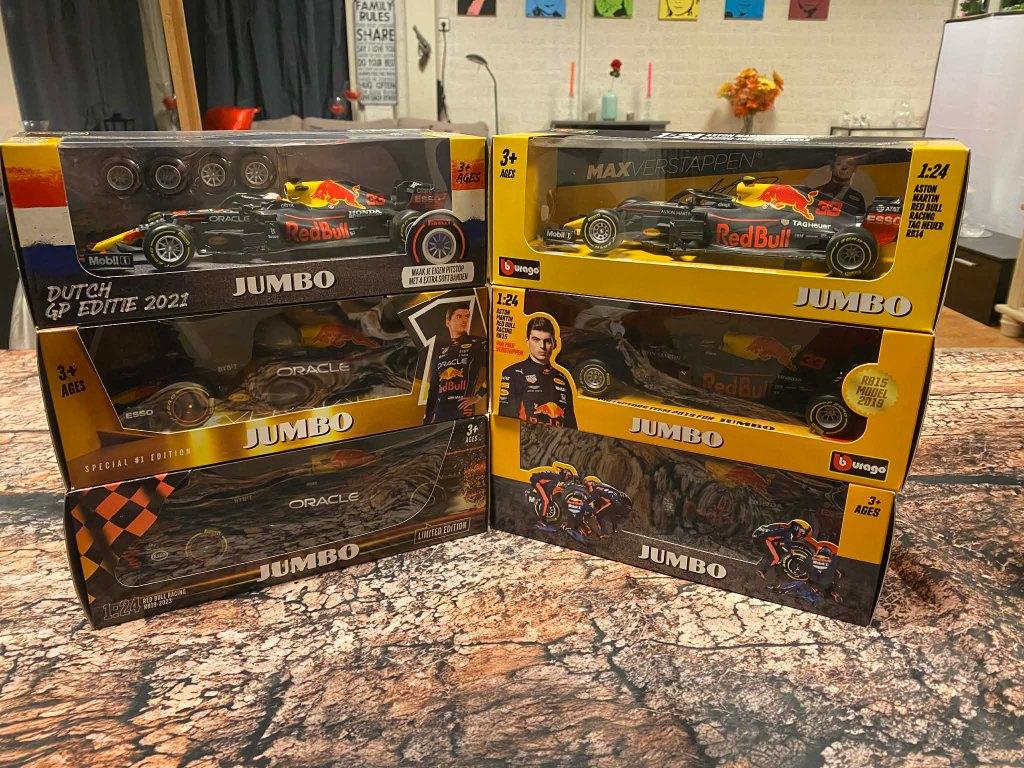 Max Verstappen 1:24 Red Bull collectie (RB14 t/m RB19), Ophalen of Verzenden, Zo goed als nieuw, Formule 1