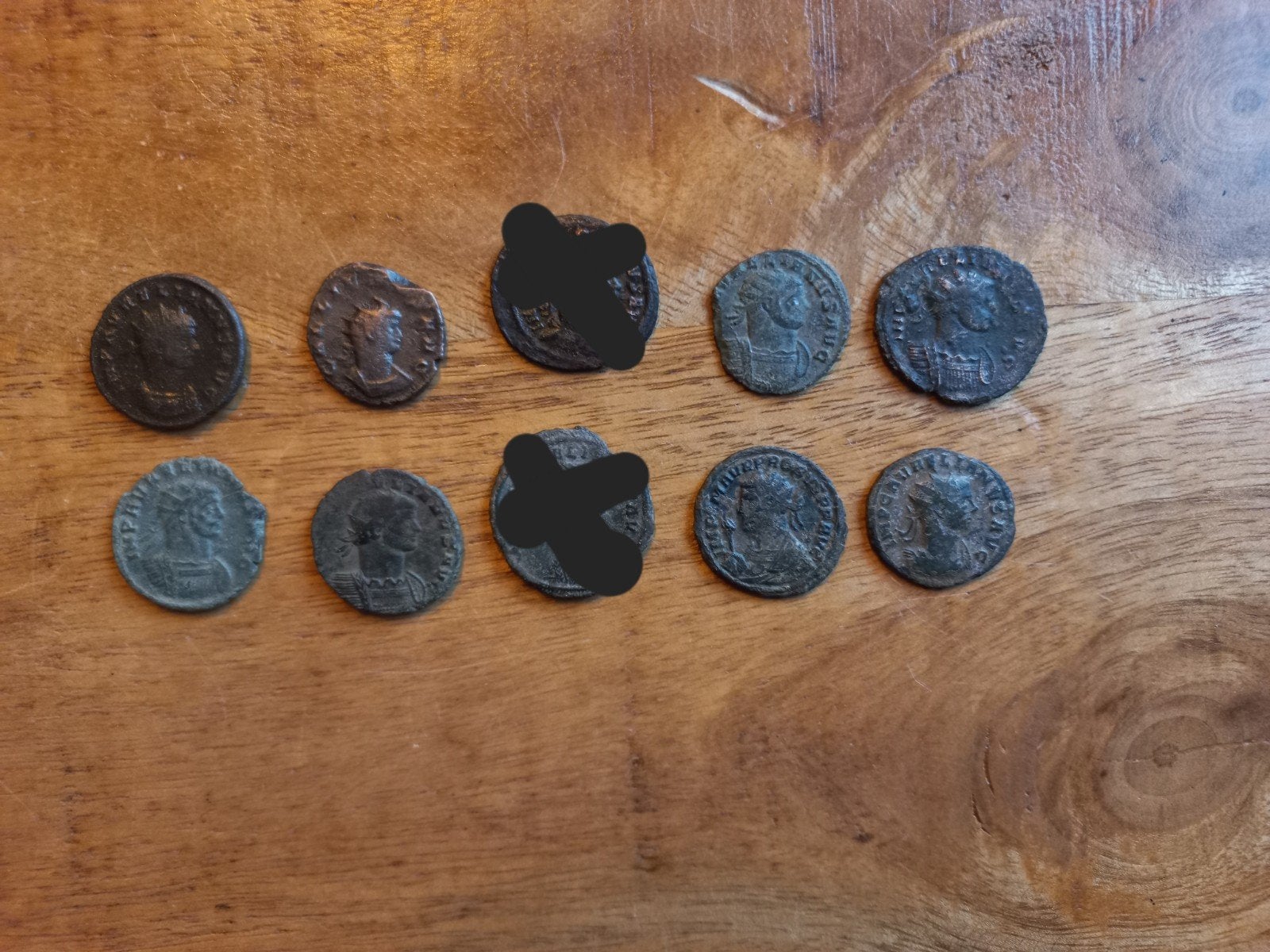 set van 8 Romeinse munten, Setje, Zilver, Italië, Overige waardes