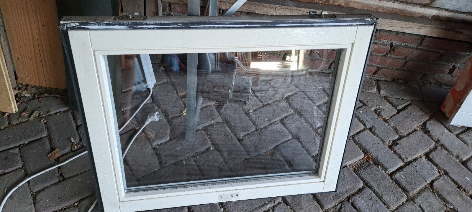 Raam zonder kozijn met dubbel glas, Doe-het-zelf en Verbouw, Kozijnen en Schuifpuien, Ophalen, Minder dan 75 cm, Raamkozijn, Minder dan 75 cm
