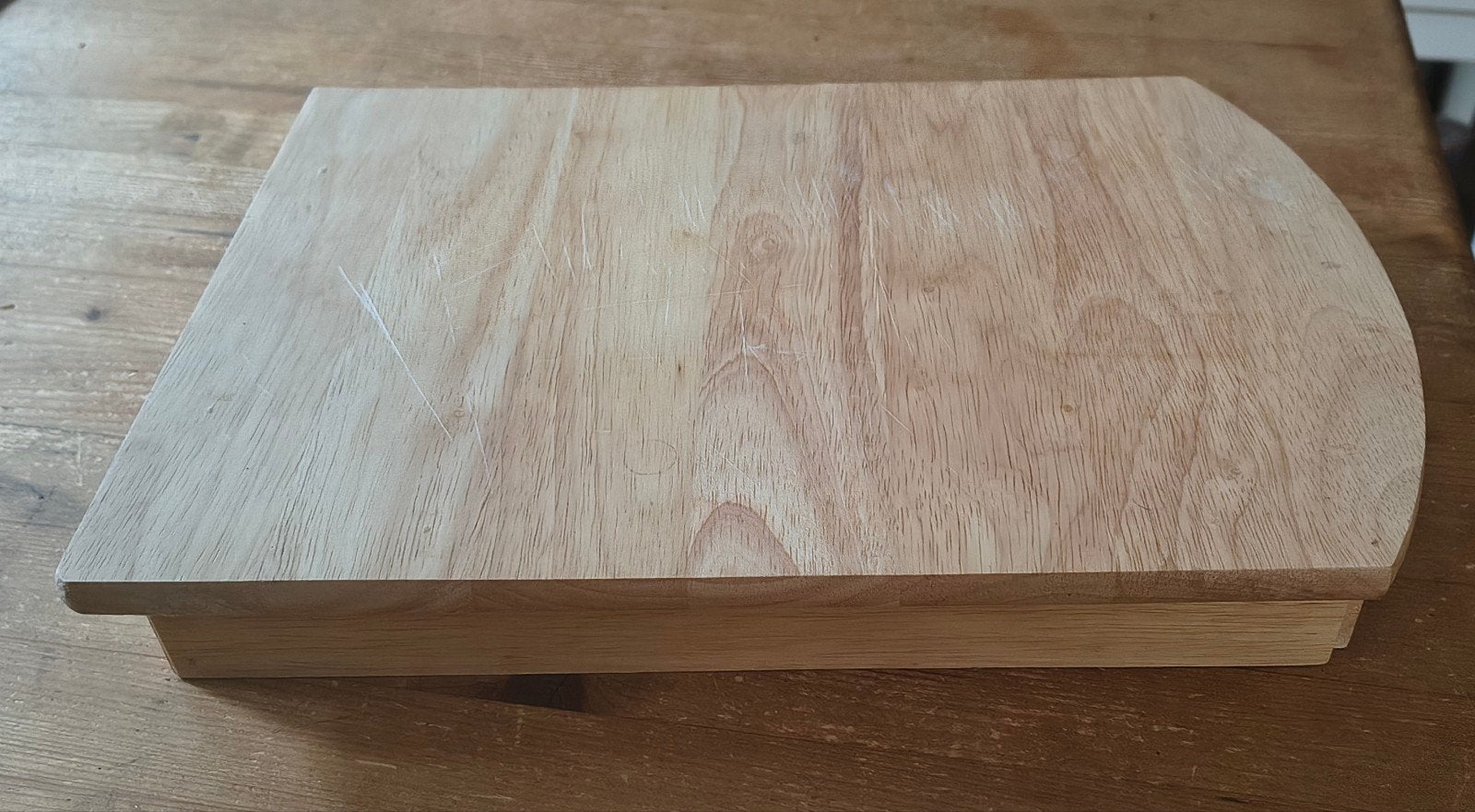 Kaasplank met 3-delige kaasmessenset, Gebruikt, Hout, Snij-/serveerplank, Ophalen of Verzenden