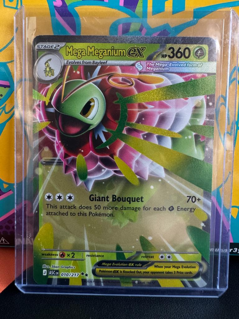 Mega Meganium EX Pokemonkaart, Hobby en Vrije tijd, Verzamelkaartspellen | Pokémon, Ophalen of Verzenden, Nieuw, Losse kaart, Foil